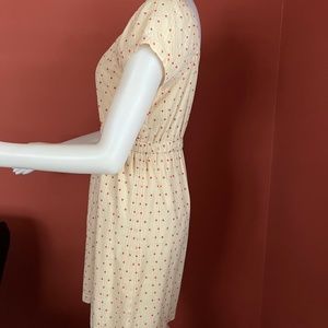 Cream Dress with polka dots